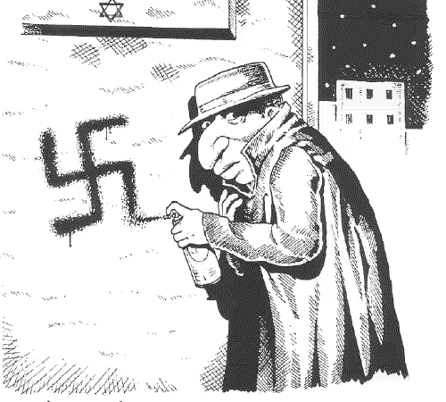 Jews are liars/con men who fake “antisemitic hate crimes”