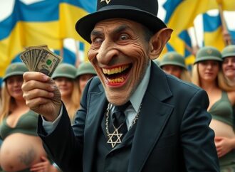 Cross-dressing, mass-murdering jew dictator Volodymyr Zelenskyyyy uses pregnant white Ukrainian women on the front lines in his tribe’s war against Russia