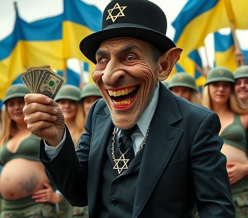 Cross-dressing, mass-murdering jew dictator Volodymyr Zelenskyyyy uses pregnant white Ukrainian women on the front lines in his tribe’s war against Russia